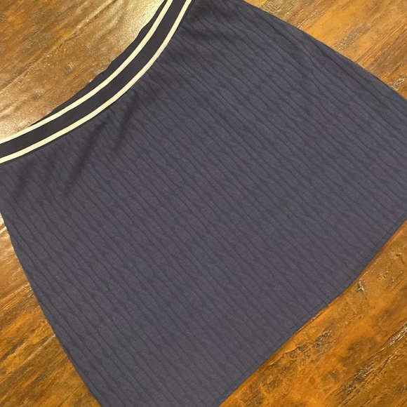 H&M Divided Braided Navy Blue Mini Skirt Size Small - Picture 3 of 5